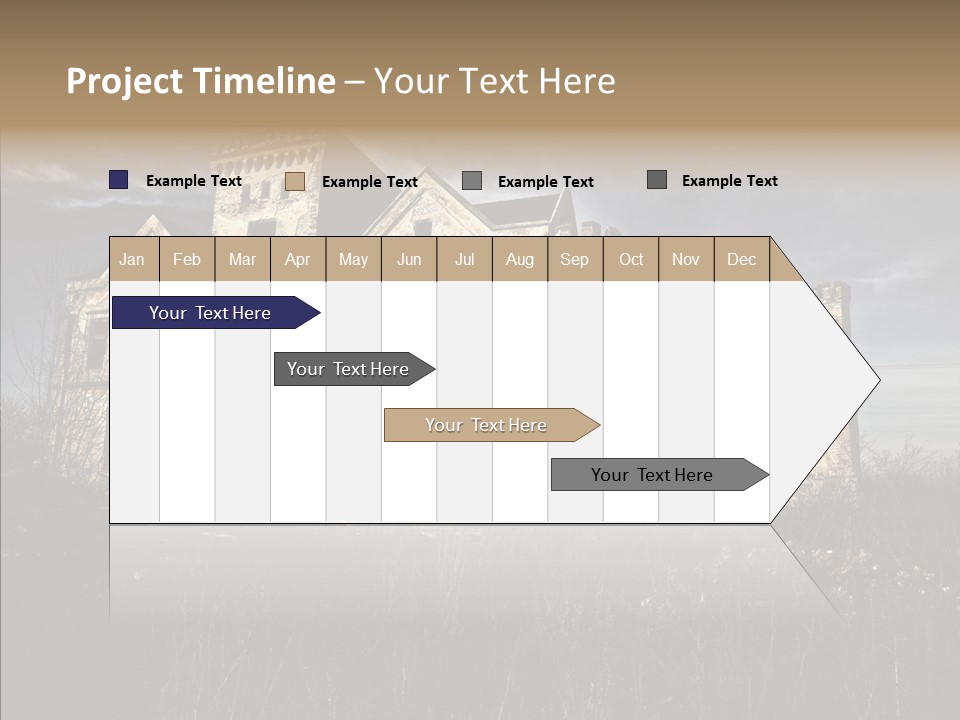 Weed Demolished Castle PowerPoint Template