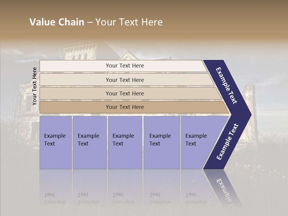 Weed Demolished Castle PowerPoint Template