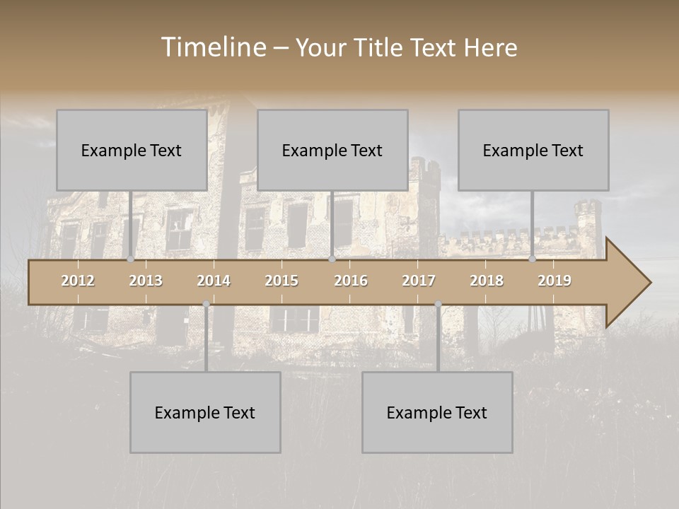 Weed Demolished Castle PowerPoint Template