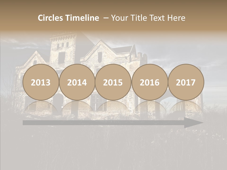 Weed Demolished Castle PowerPoint Template