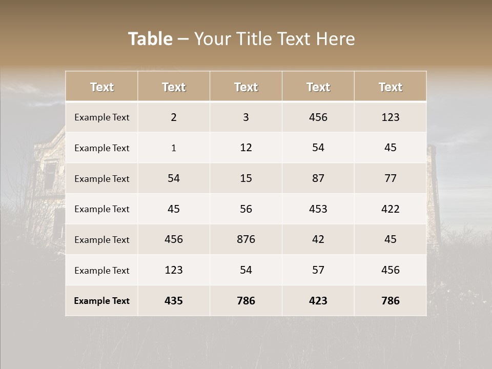 Weed Demolished Castle PowerPoint Template