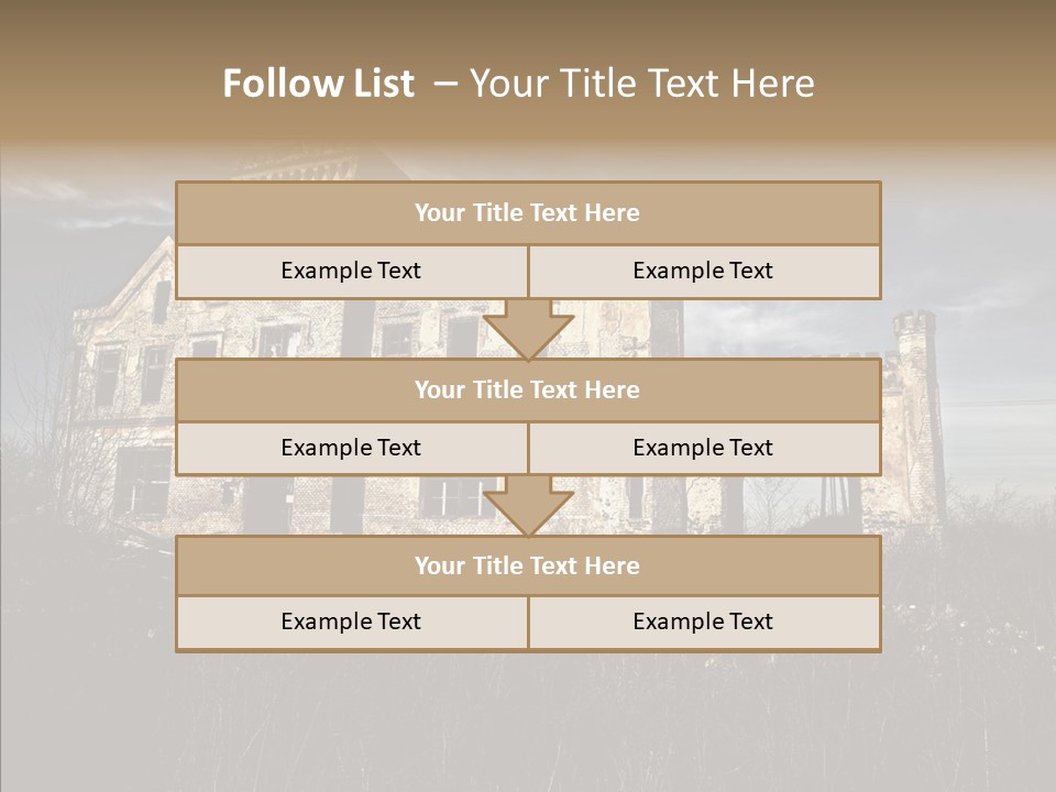 Weed Demolished Castle PowerPoint Template