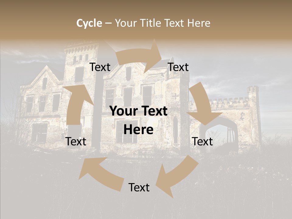 Weed Demolished Castle PowerPoint Template