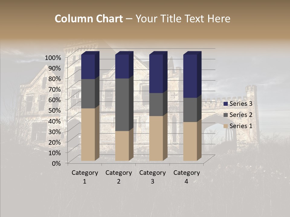 Weed Demolished Castle PowerPoint Template