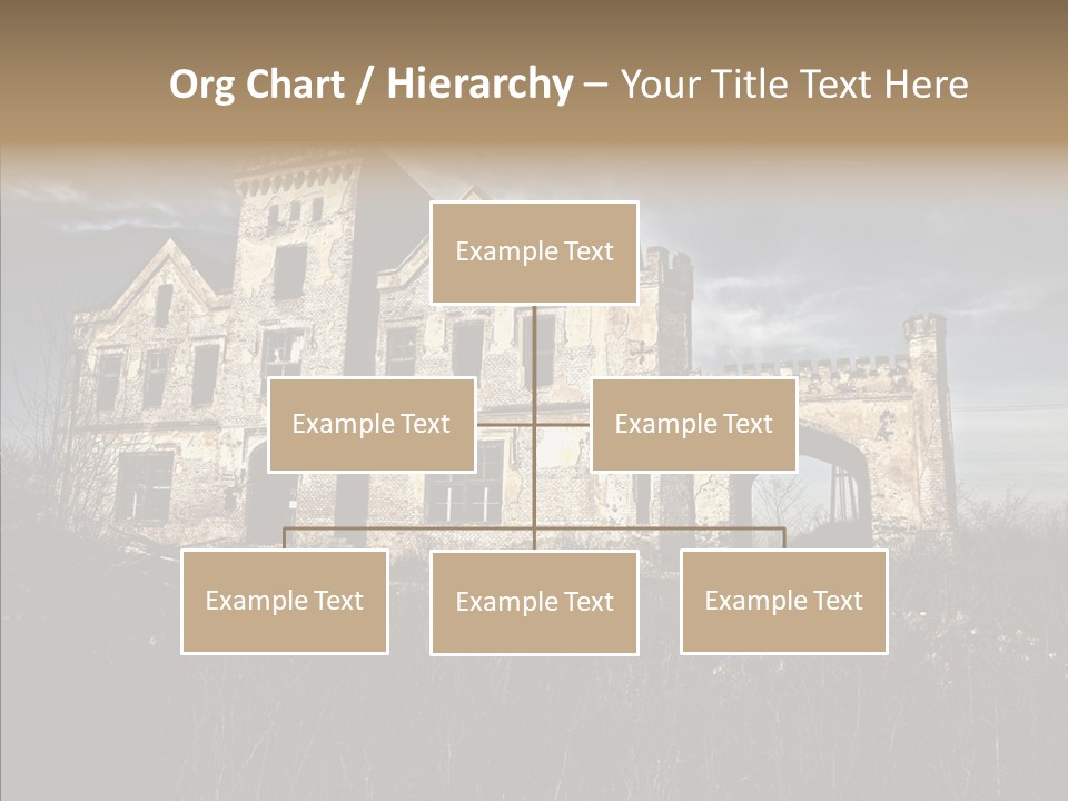 Weed Demolished Castle PowerPoint Template