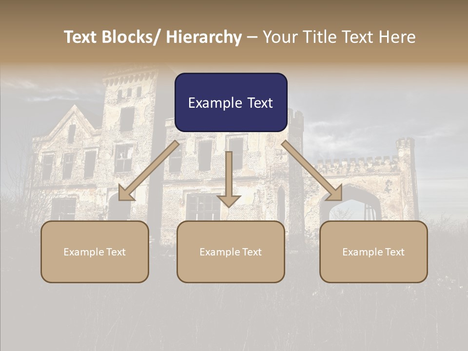 Weed Demolished Castle PowerPoint Template