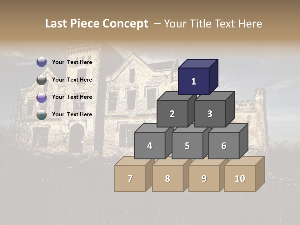 Weed Demolished Castle PowerPoint Template