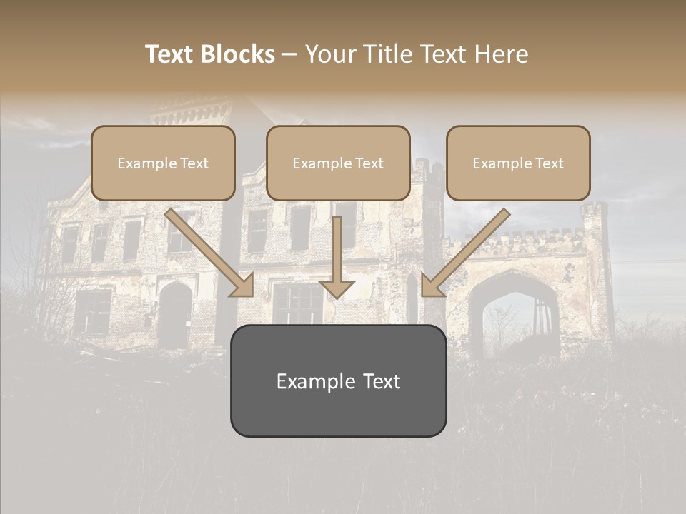 Weed Demolished Castle PowerPoint Template