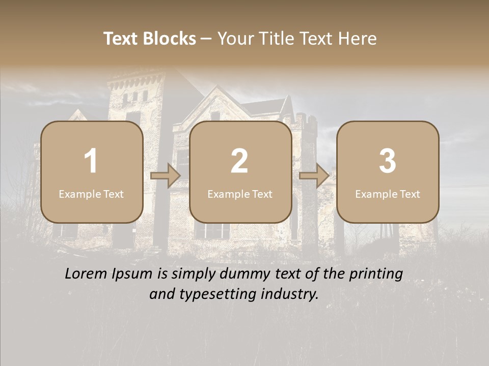 Weed Demolished Castle PowerPoint Template