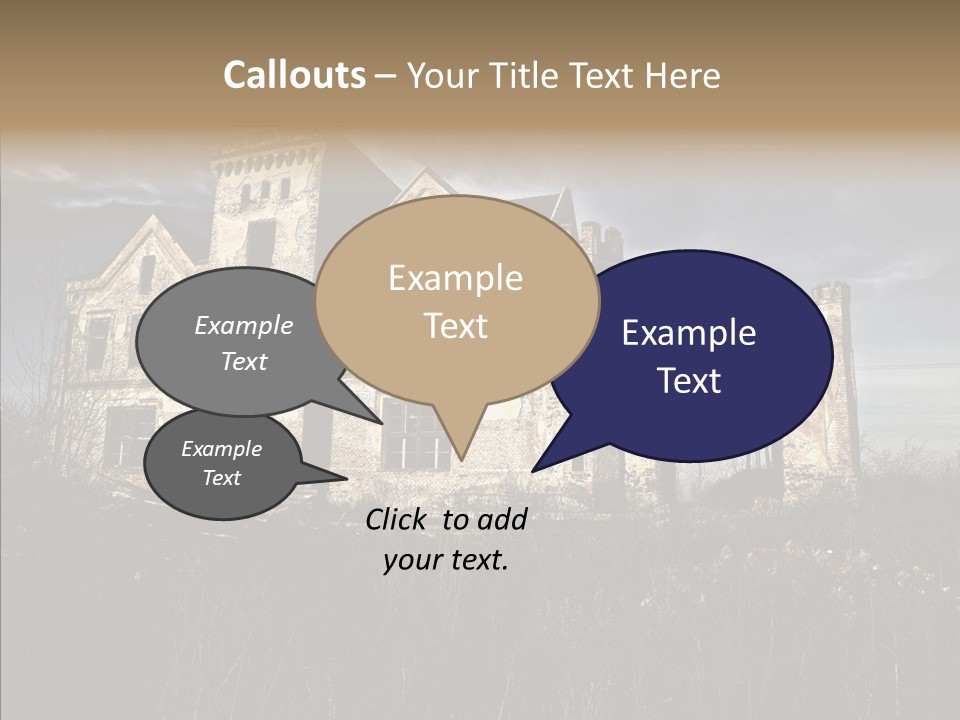 Weed Demolished Castle PowerPoint Template