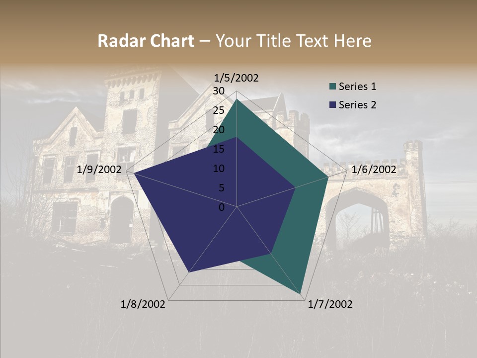Weed Demolished Castle PowerPoint Template