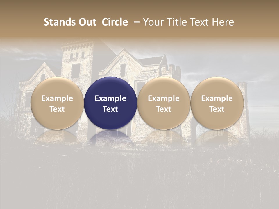 Weed Demolished Castle PowerPoint Template