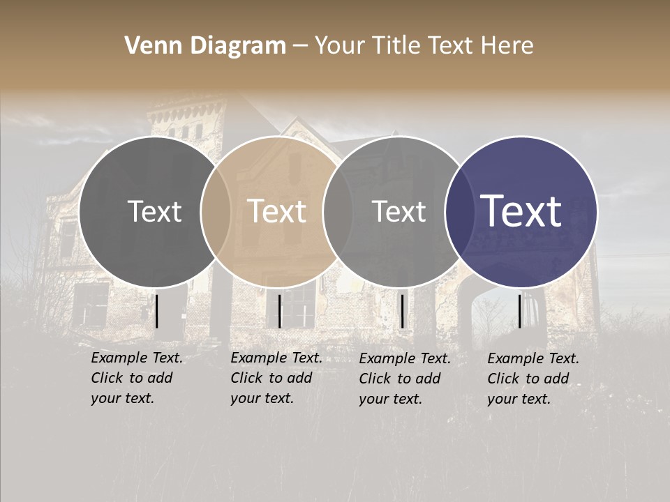 Weed Demolished Castle PowerPoint Template