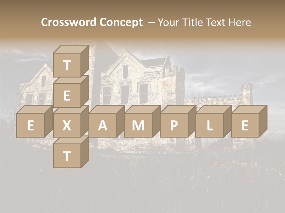 Weed Demolished Castle PowerPoint Template