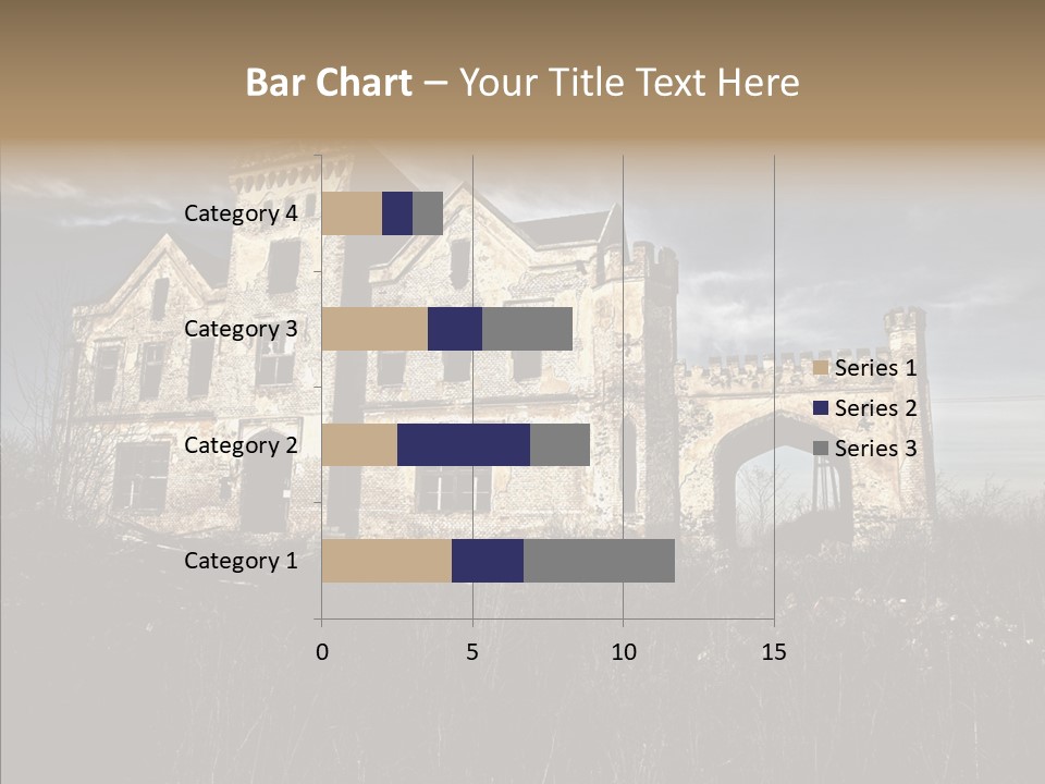 Weed Demolished Castle PowerPoint Template