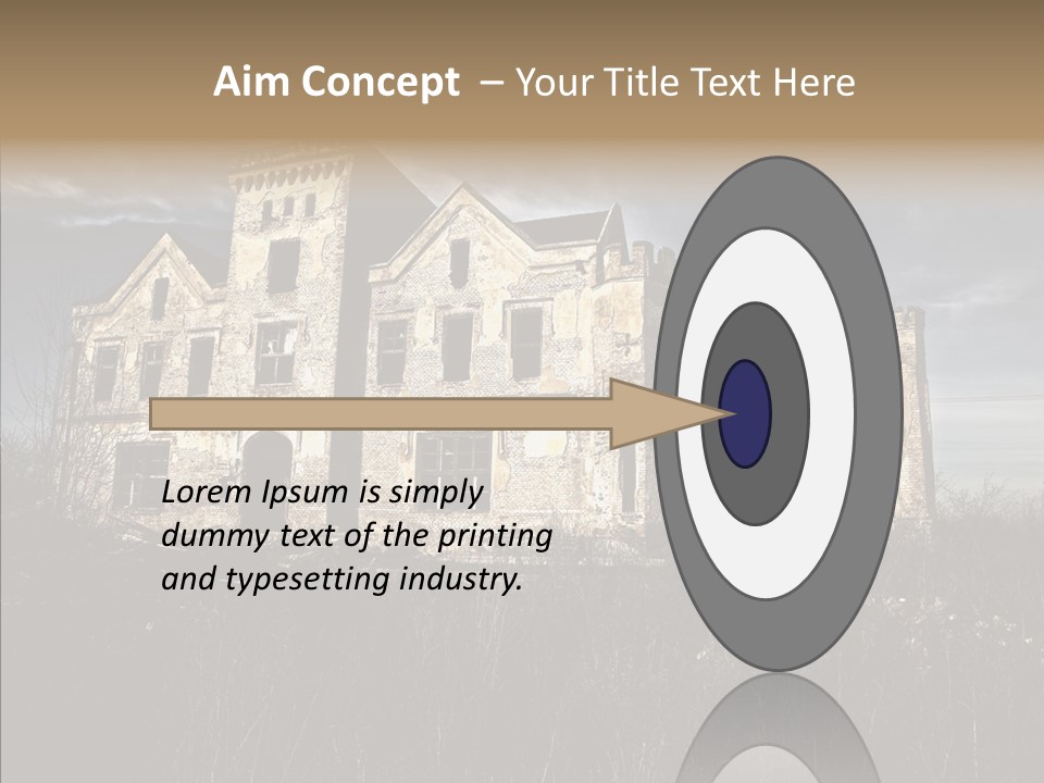 Weed Demolished Castle PowerPoint Template