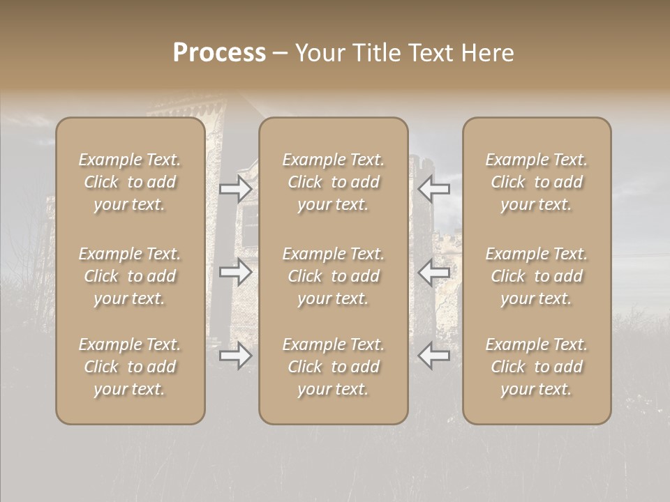 Weed Demolished Castle PowerPoint Template