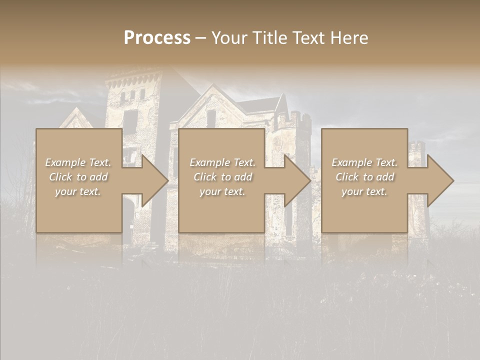 Weed Demolished Castle PowerPoint Template