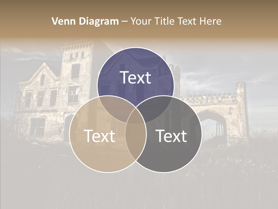 Weed Demolished Castle PowerPoint Template
