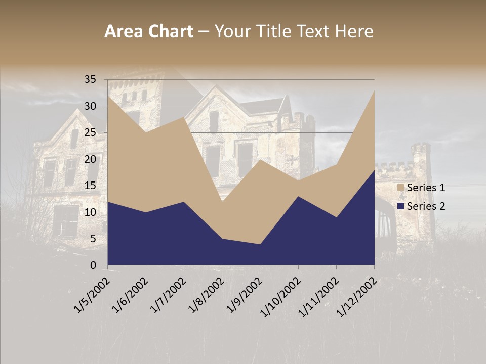 Weed Demolished Castle PowerPoint Template