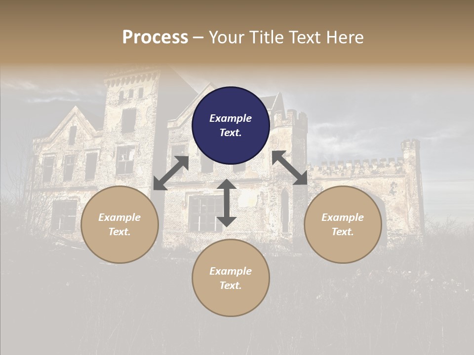 Weed Demolished Castle PowerPoint Template