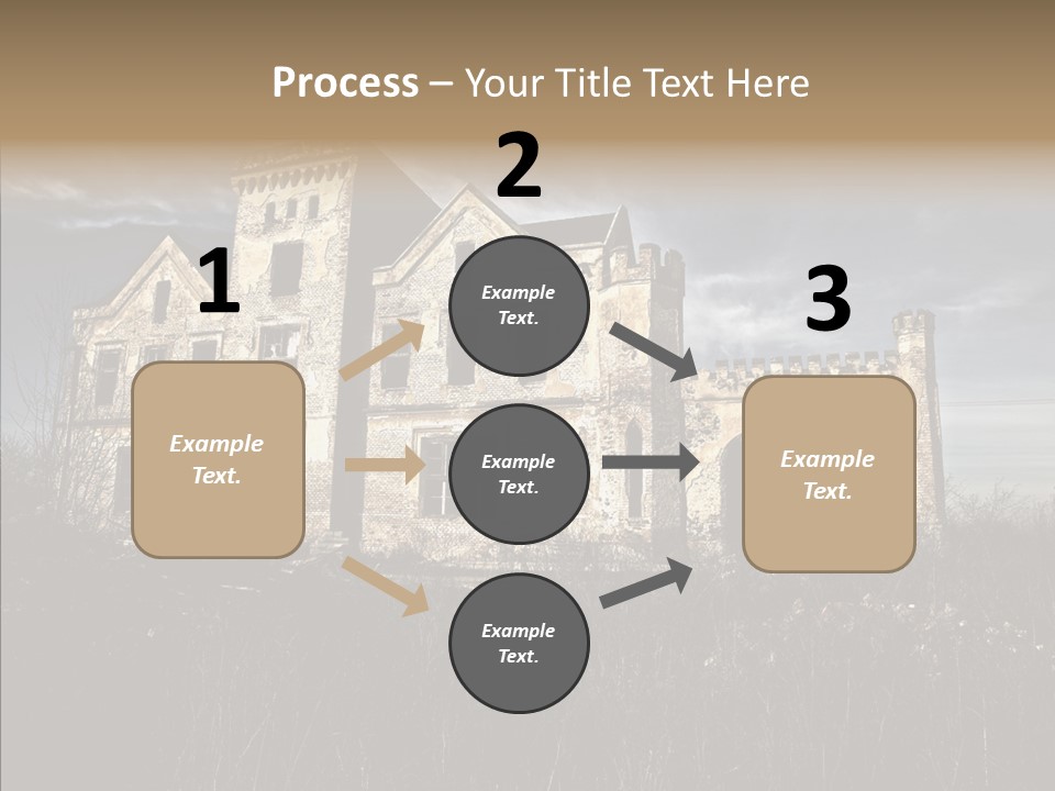 Weed Demolished Castle PowerPoint Template