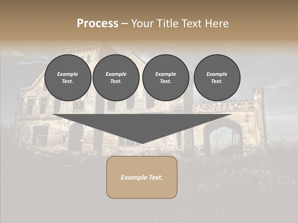 Weed Demolished Castle PowerPoint Template
