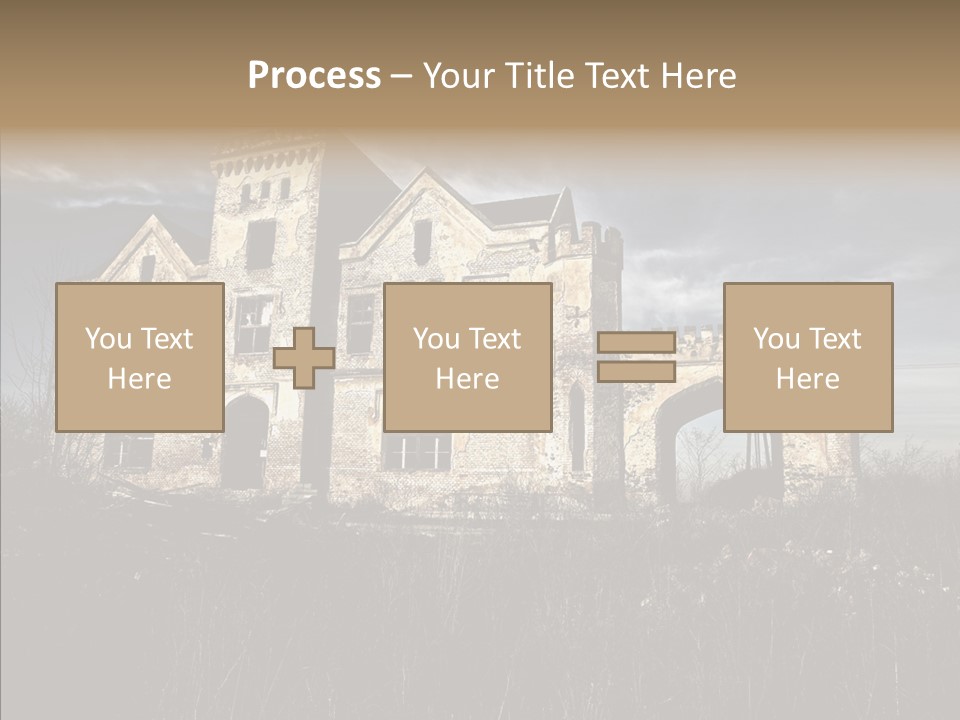 Weed Demolished Castle PowerPoint Template