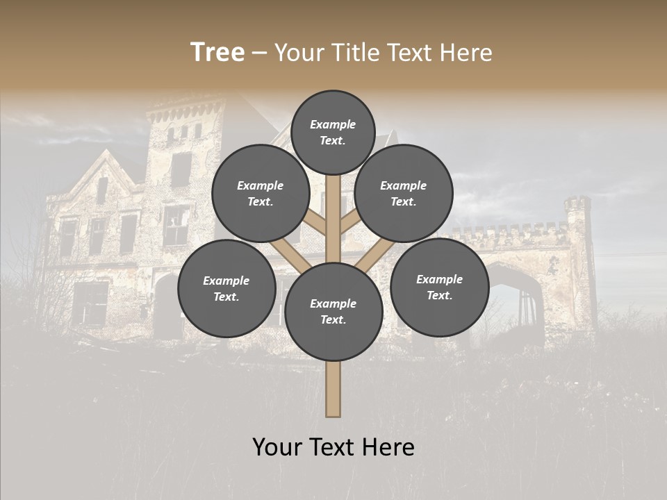 Weed Demolished Castle PowerPoint Template