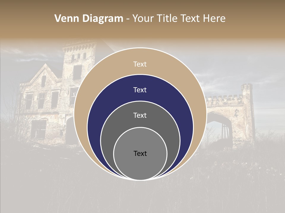Weed Demolished Castle PowerPoint Template
