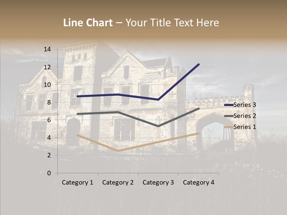 Weed Demolished Castle PowerPoint Template