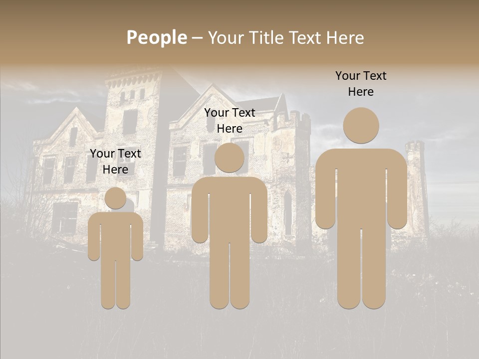Weed Demolished Castle PowerPoint Template