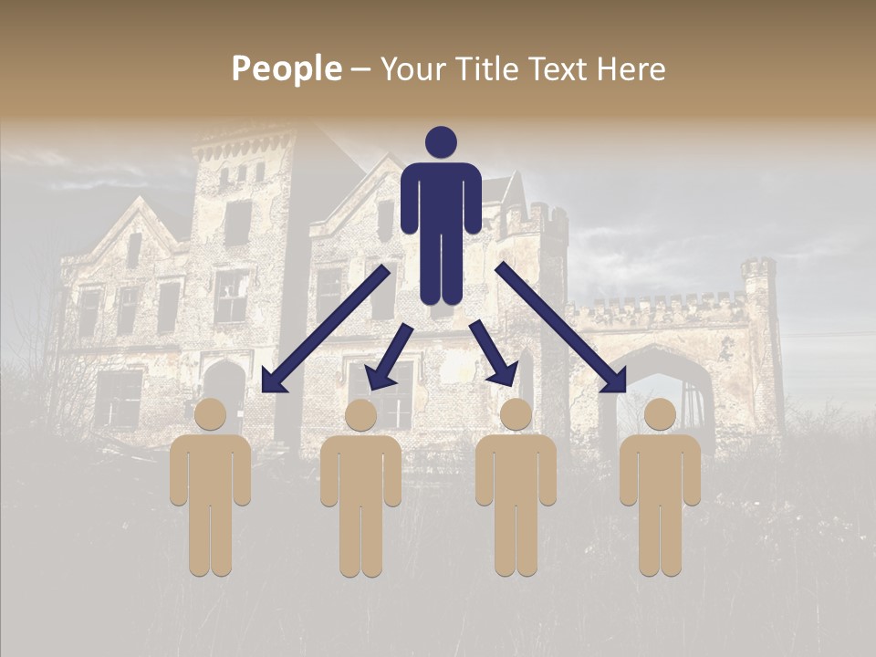 Weed Demolished Castle PowerPoint Template