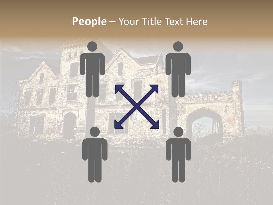 Weed Demolished Castle PowerPoint Template