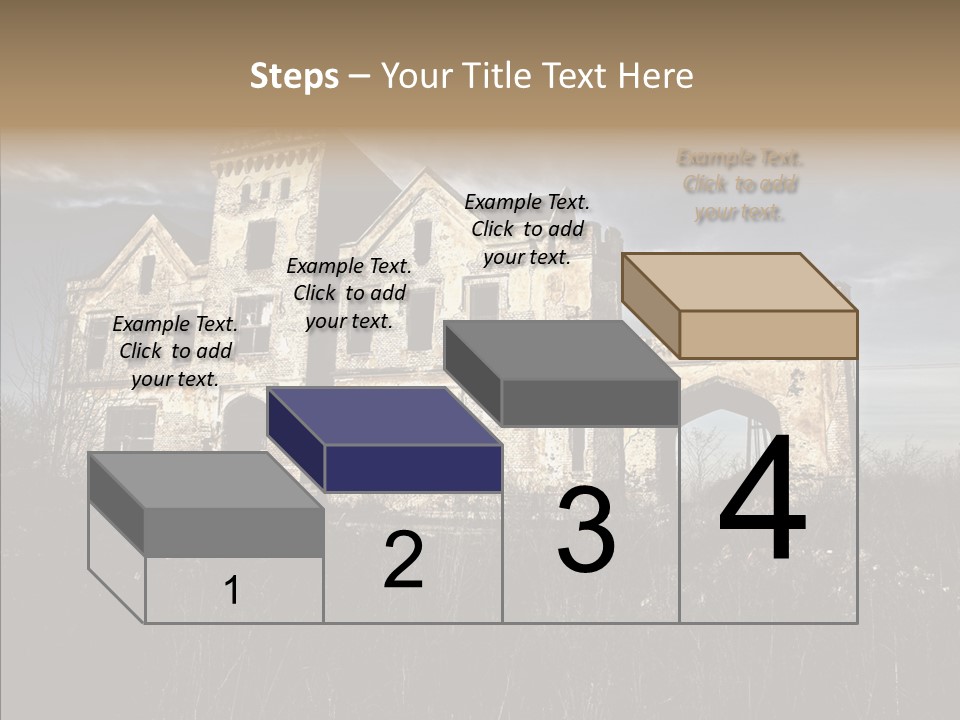Weed Demolished Castle PowerPoint Template