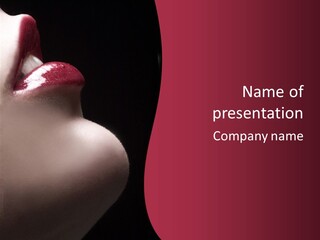 Exotic Emotion Lips PowerPoint Template