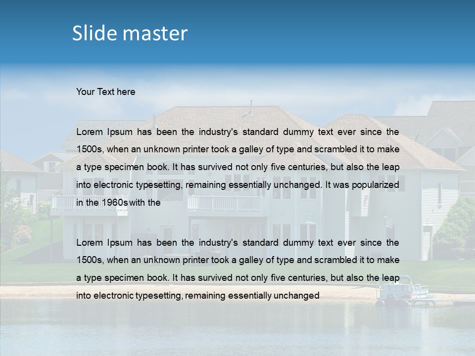 Residence Pontoon Sand PowerPoint Template