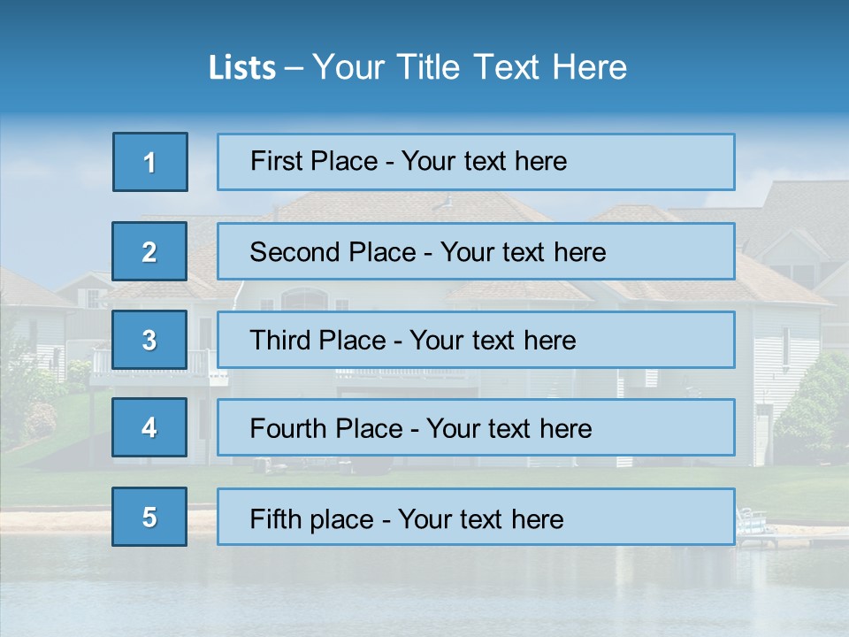 Residence Pontoon Sand PowerPoint Template