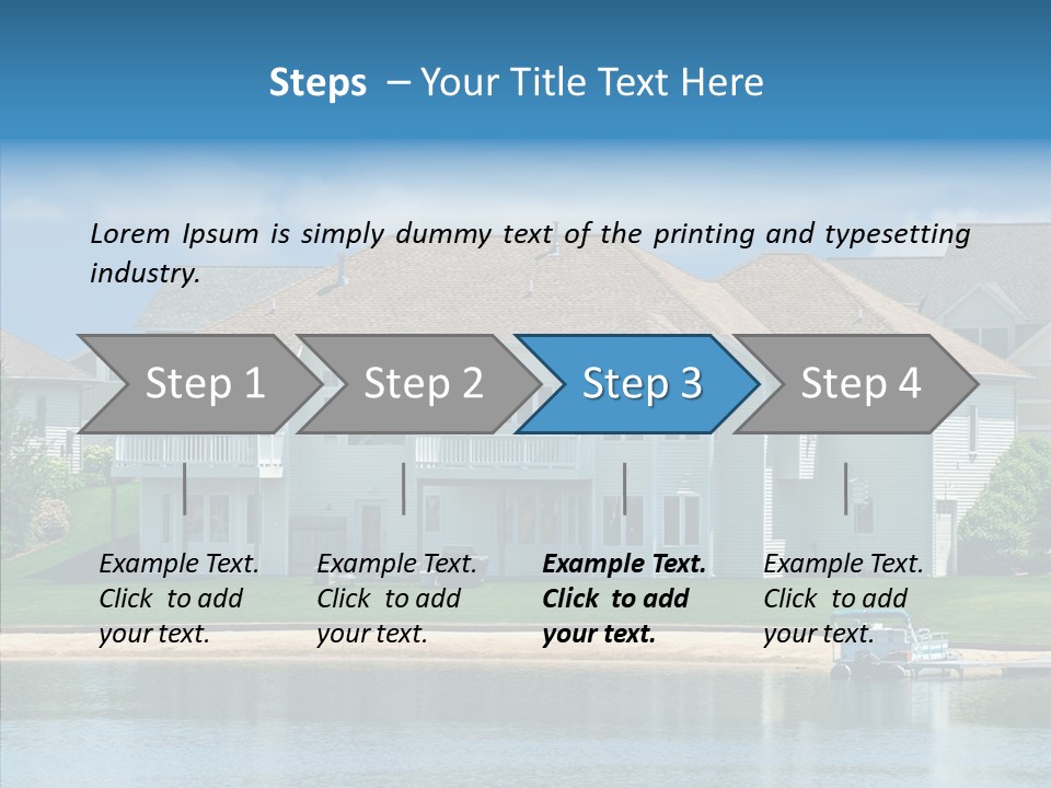 Residence Pontoon Sand PowerPoint Template