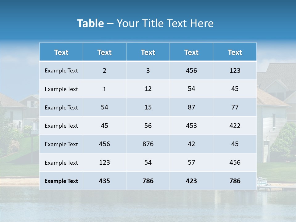 Residence Pontoon Sand PowerPoint Template