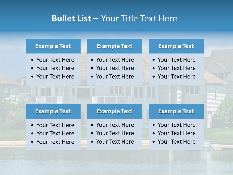 Residence Pontoon Sand PowerPoint Template