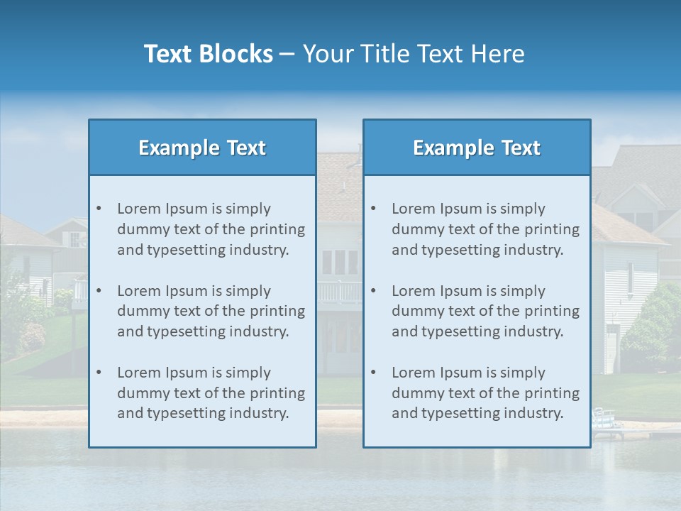 Residence Pontoon Sand PowerPoint Template