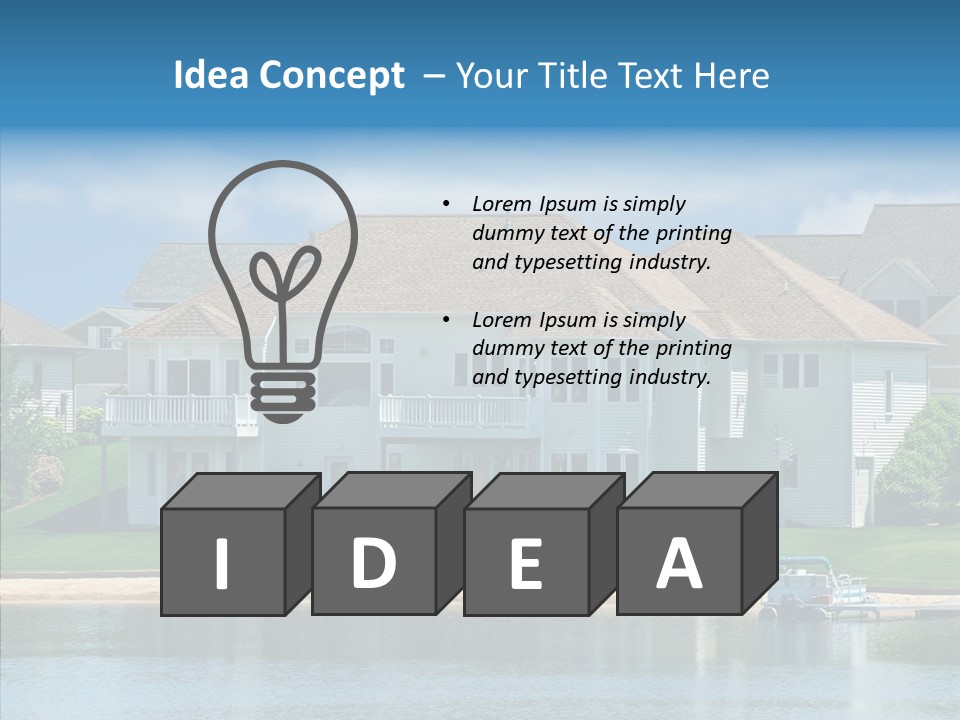 Residence Pontoon Sand PowerPoint Template