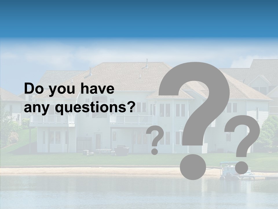 Residence Pontoon Sand PowerPoint Template