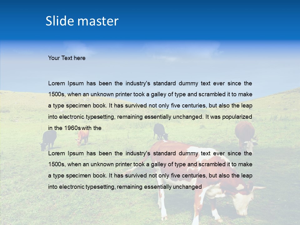 View Scenery Grassland PowerPoint Template