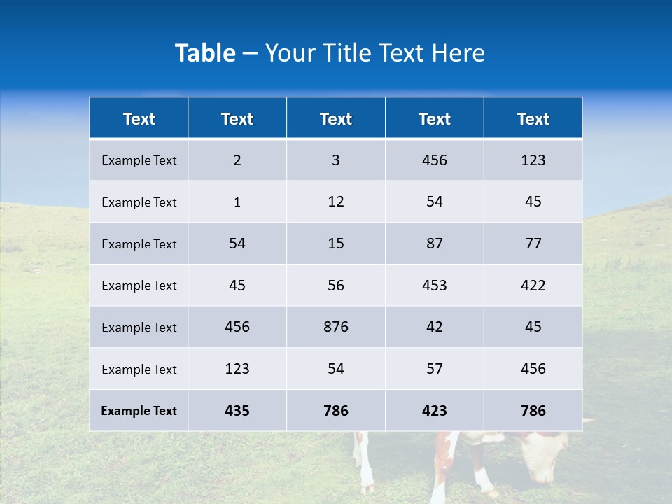 View Scenery Grassland PowerPoint Template