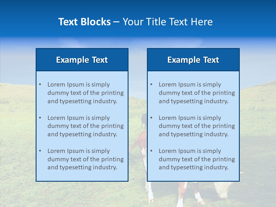 View Scenery Grassland PowerPoint Template