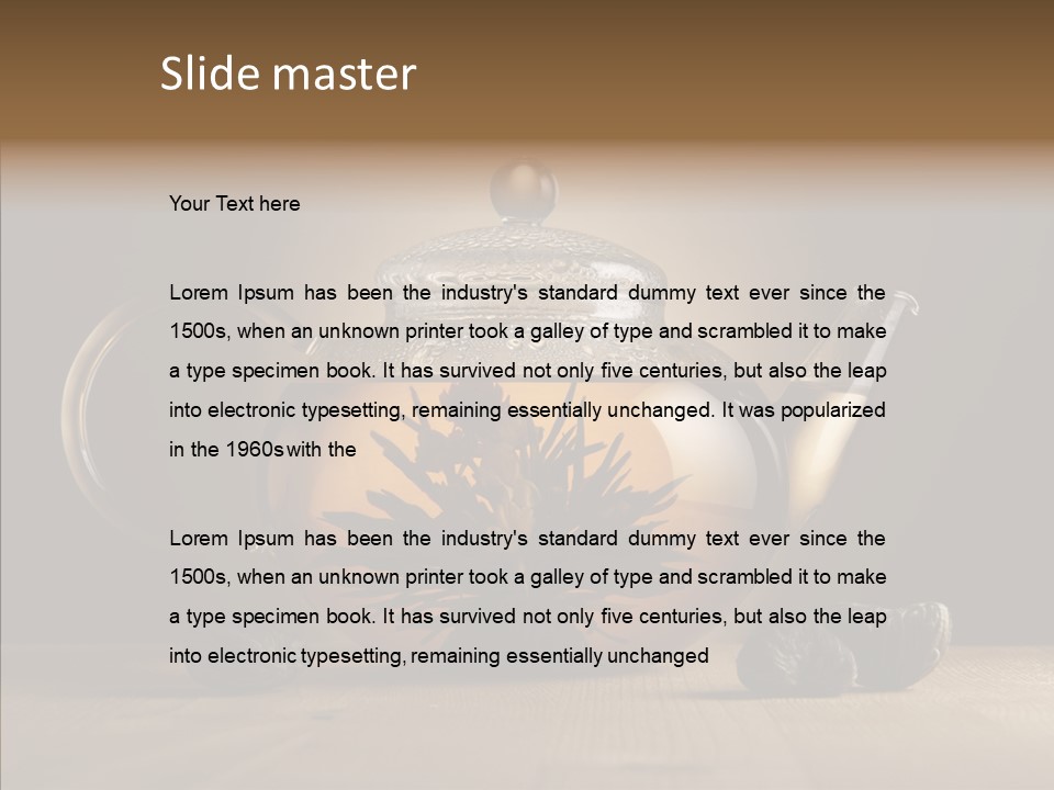 Pot Bush Lotus PowerPoint Template