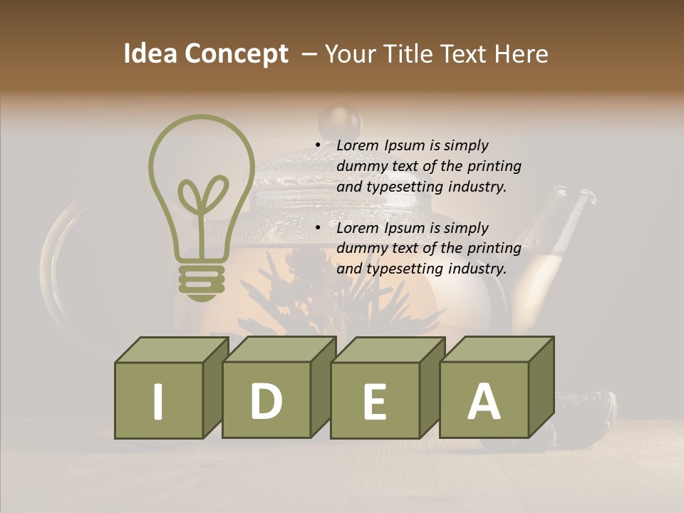 Pot Bush Lotus PowerPoint Template