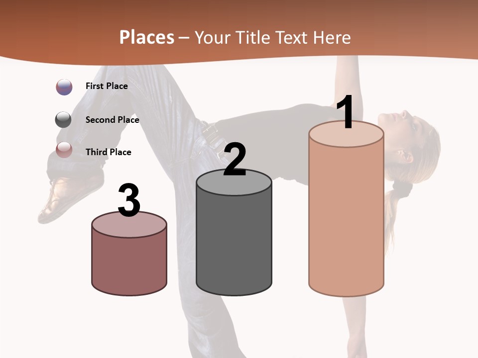 Breakdancing Ballerina Jeans PowerPoint Template